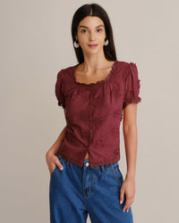 Women's Woven Cotton Top - RIHOAS