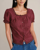 Women's Woven Cotton Top - RIHOAS