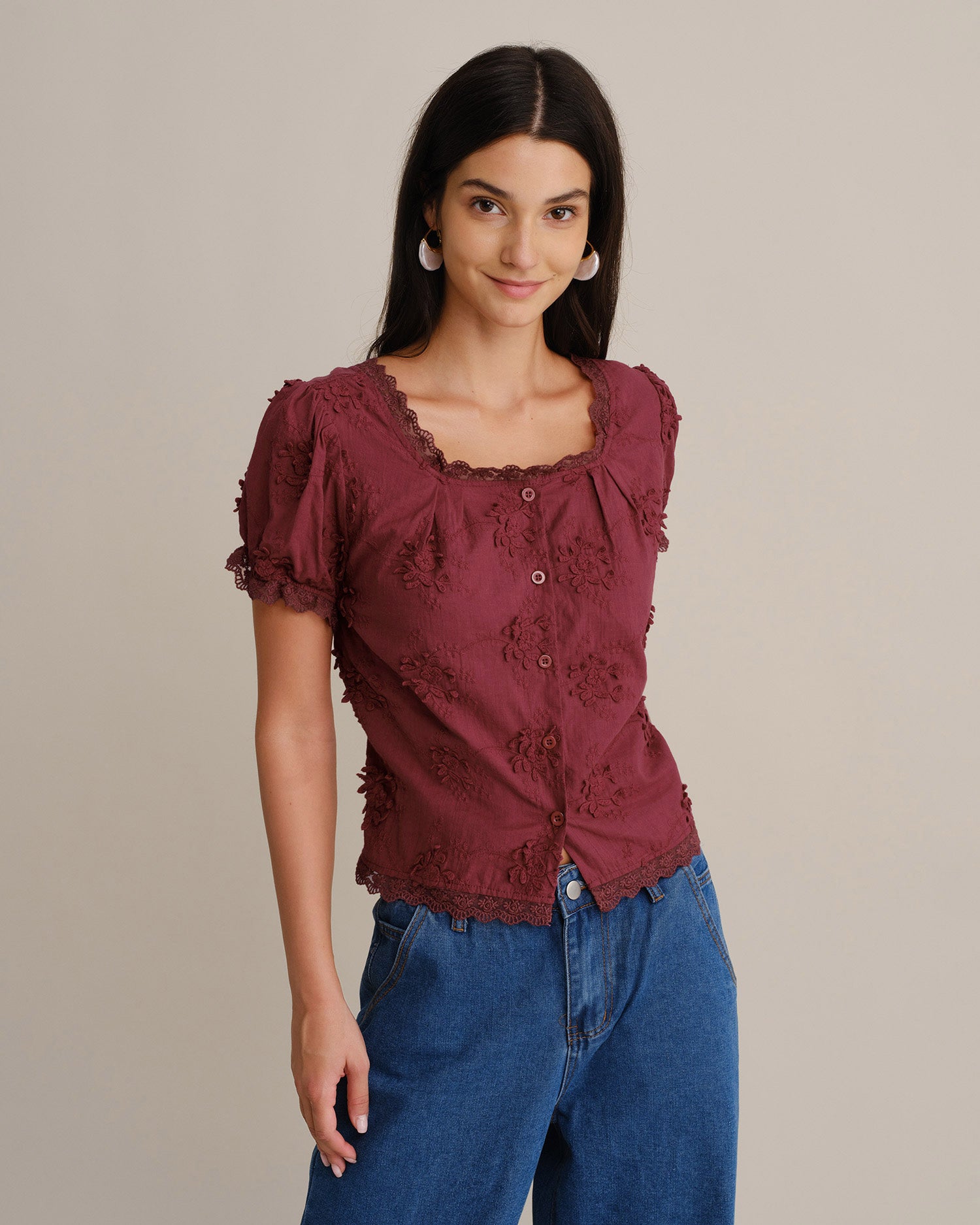 Women's Woven Cotton Top - RIHOAS