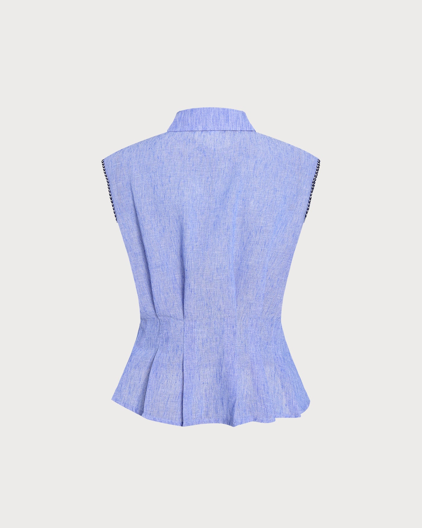 Blue Collar Ruched Button Tank Top & Reviews - Blue - Tops | RIHOAS