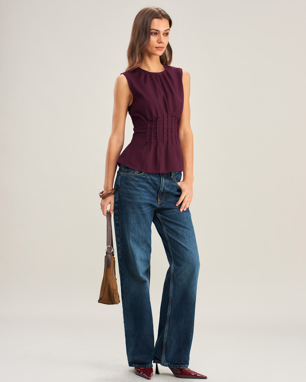 Women's Woven Cotton Vest Tops - RIHOAS