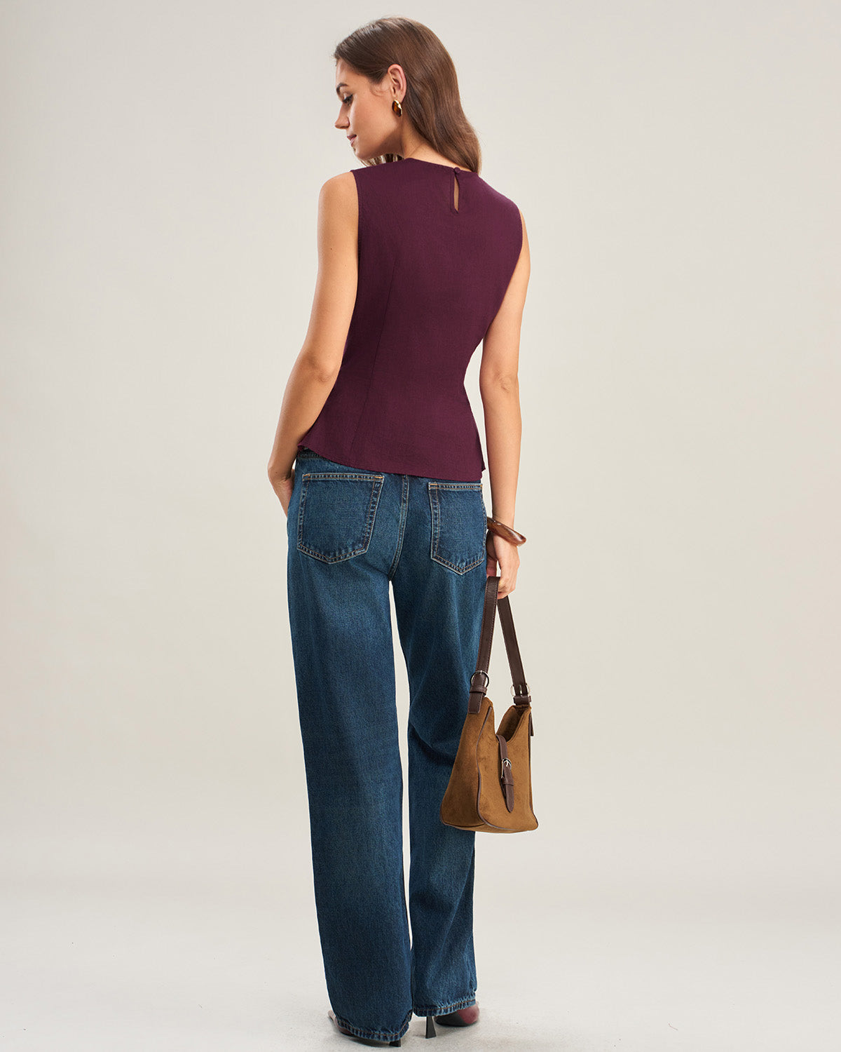 Women's Woven Cotton Vest Tops - RIHOAS