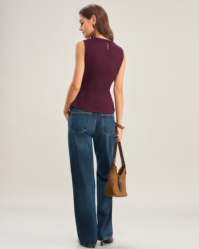 Women's Woven Cotton Vest Tops - RIHOAS