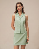 Women's Woven Cotton Vest Tops - RIHOAS