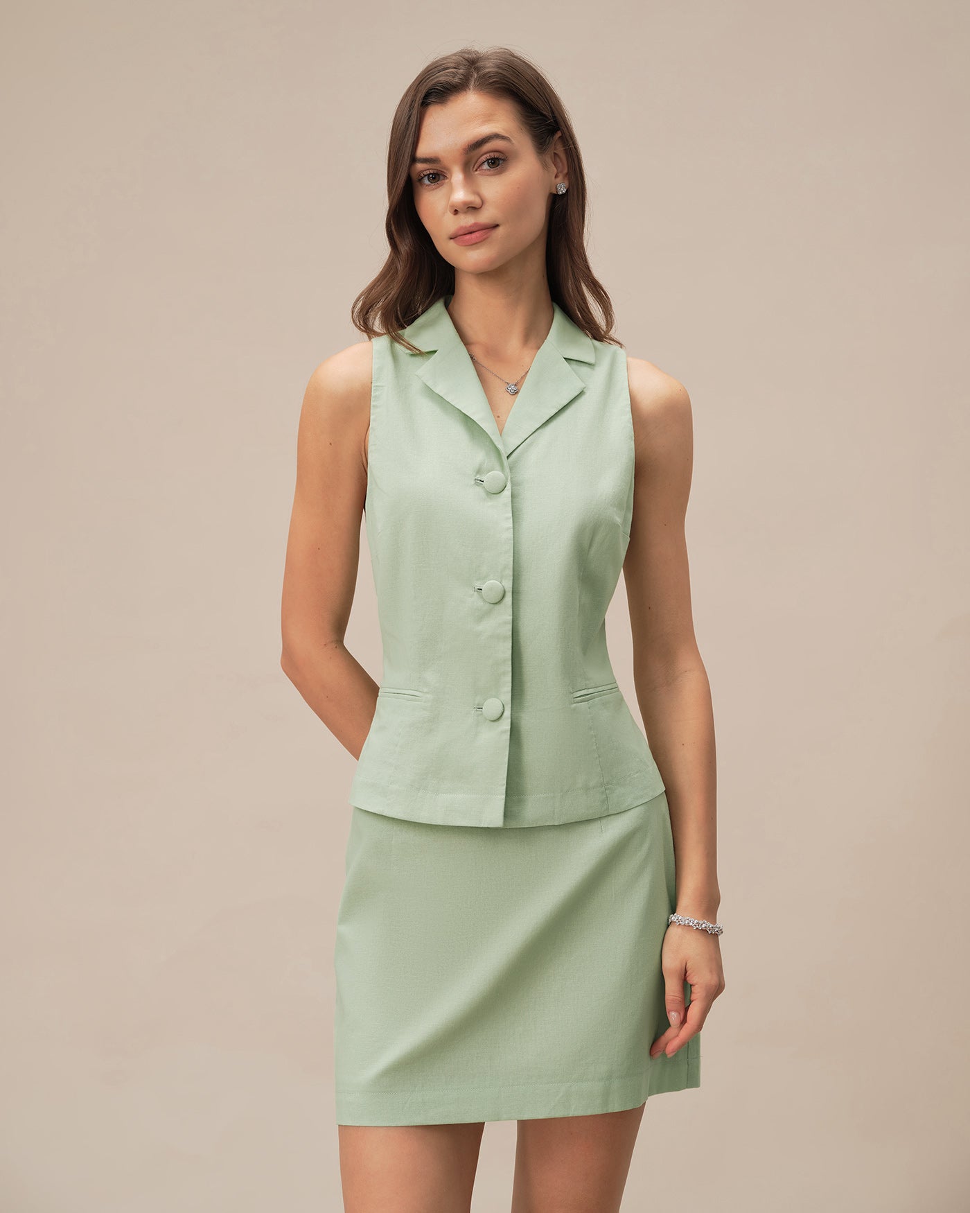 Women's Woven Cotton Vest Tops - RIHOAS