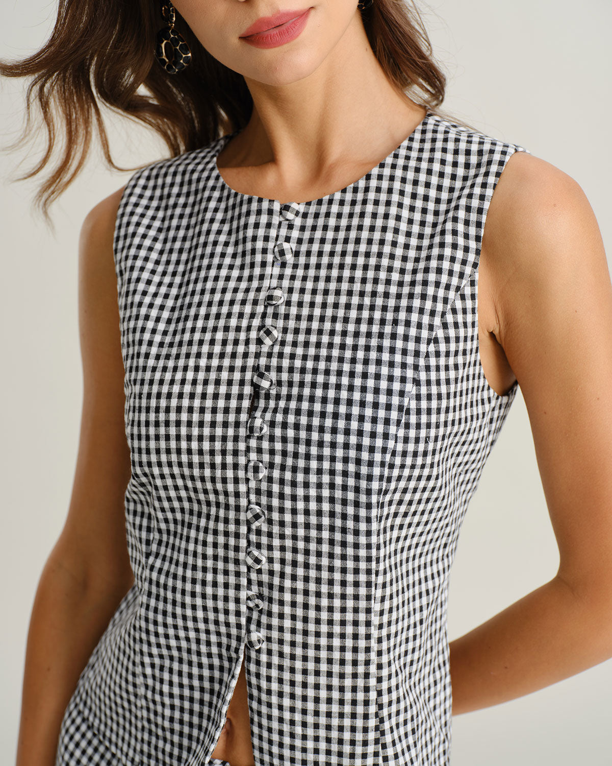 Women's Woven Cotton Vest Tops - RIHOAS