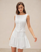 Women's Woven Cotton Vest Tops - RIHOAS