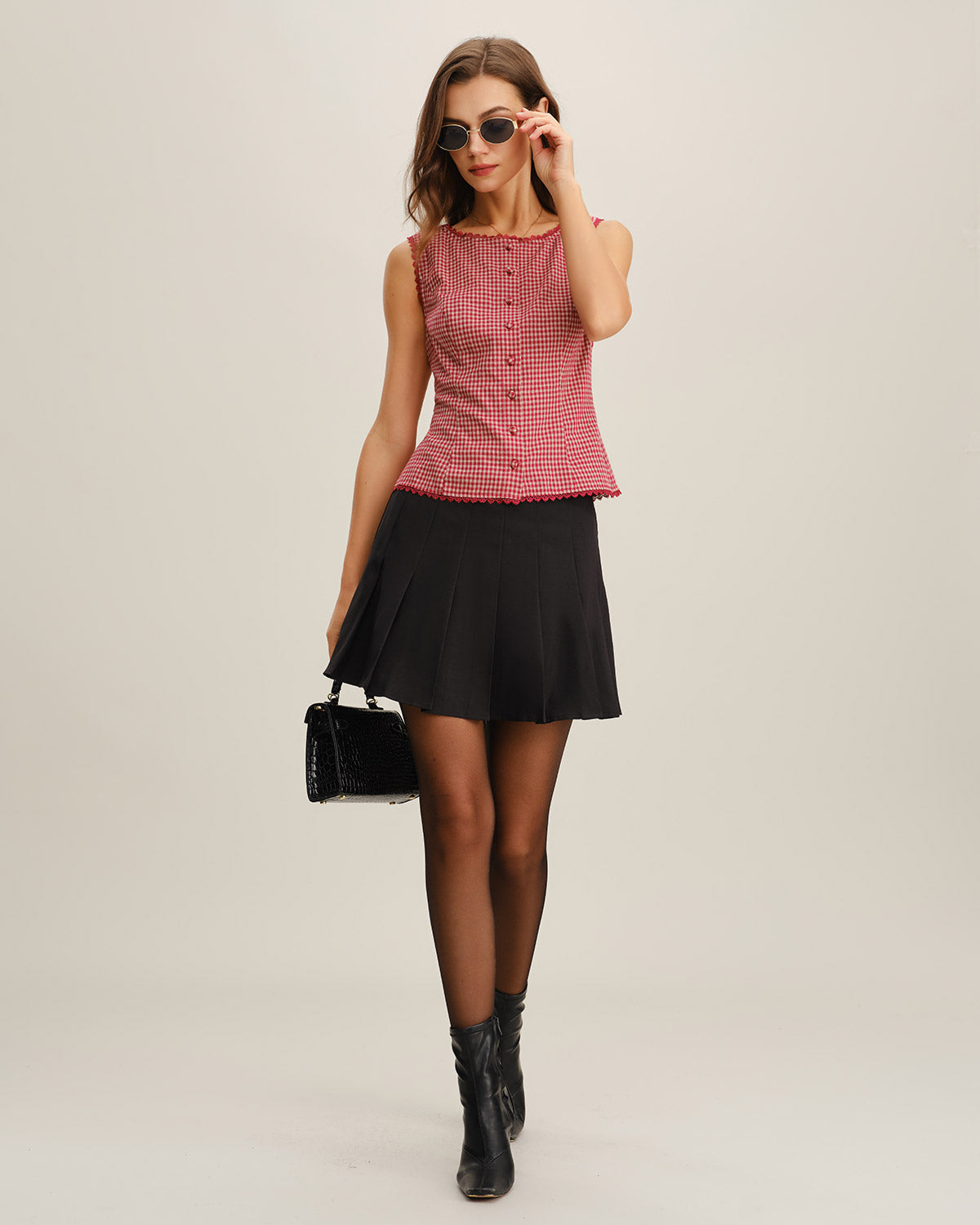 Women's Woven Cotton Vest Tops - RIHOAS