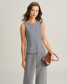 Women's Woven Cotton Vest Tops - RIHOAS