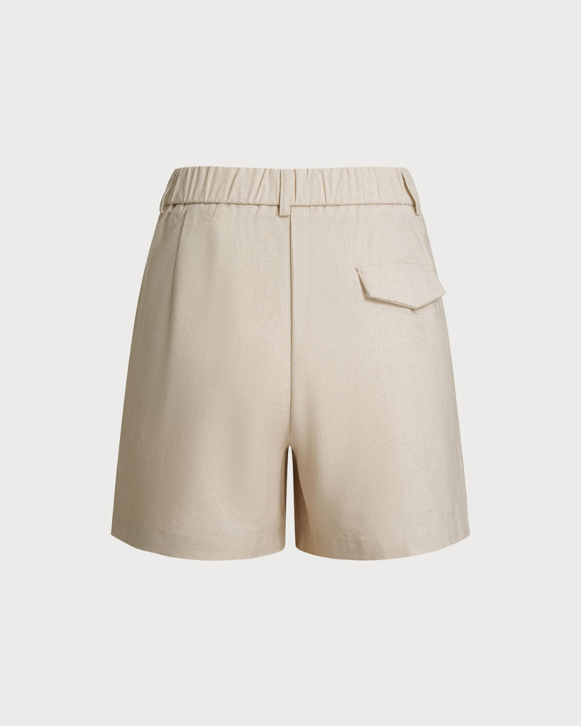 Women's woven linen Shorts Bottoms - RIHOAS