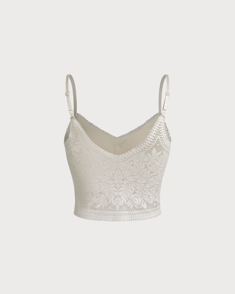 White Mesh Jacquard Bustier - RIHOAS