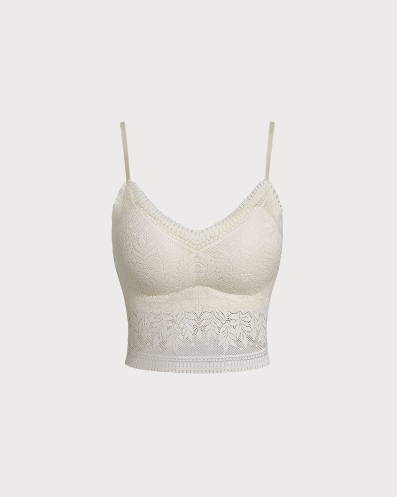 White Mesh Jacquard Bustier - RIHOAS