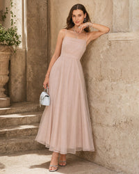 Women's Woven Nylon Midi Dresses Dresses - RIHOAS