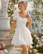 Women's Woven Nylon Mini Dresses - RIHOAS