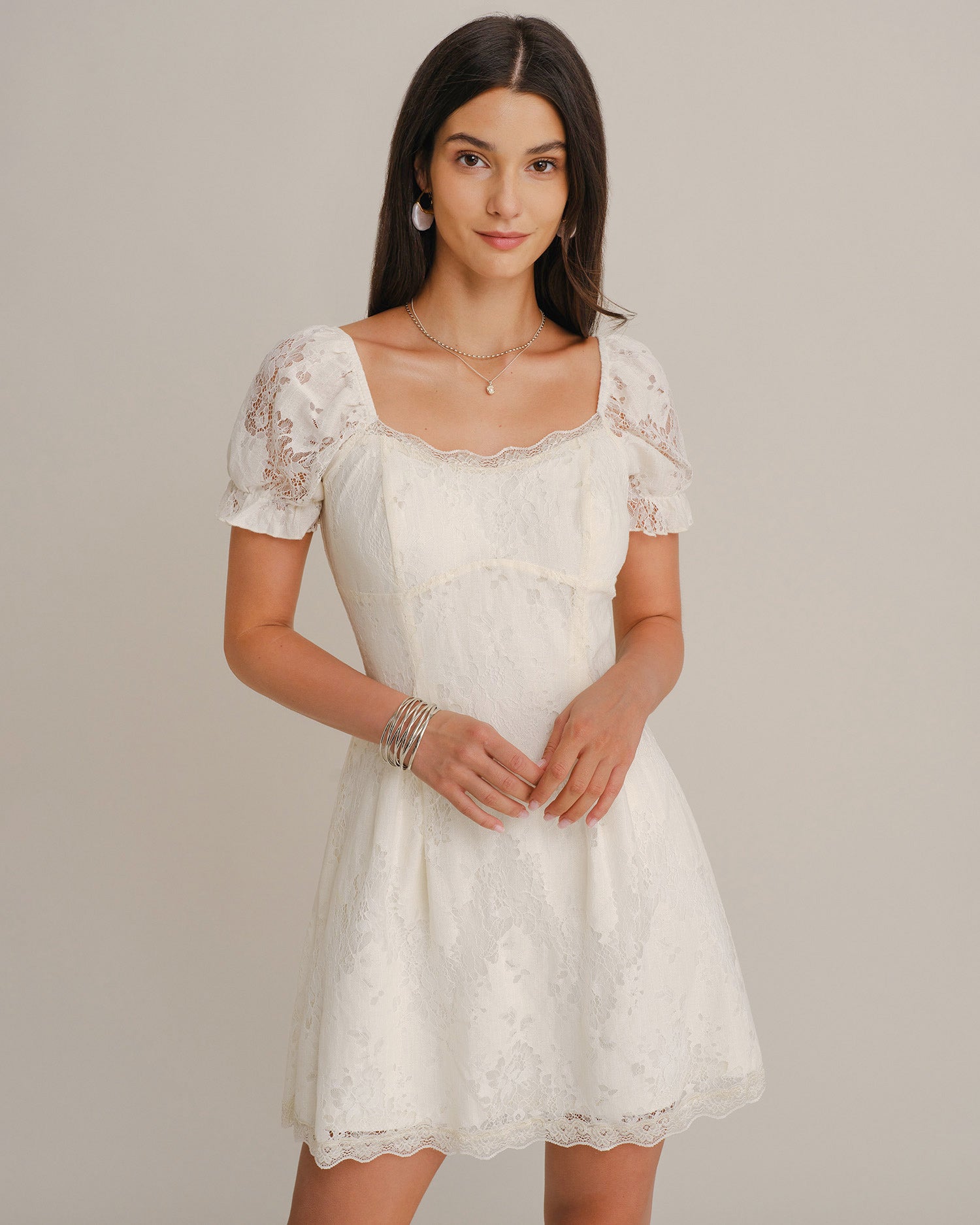 Women's Woven Nylon Mini Dresses - RIHOAS