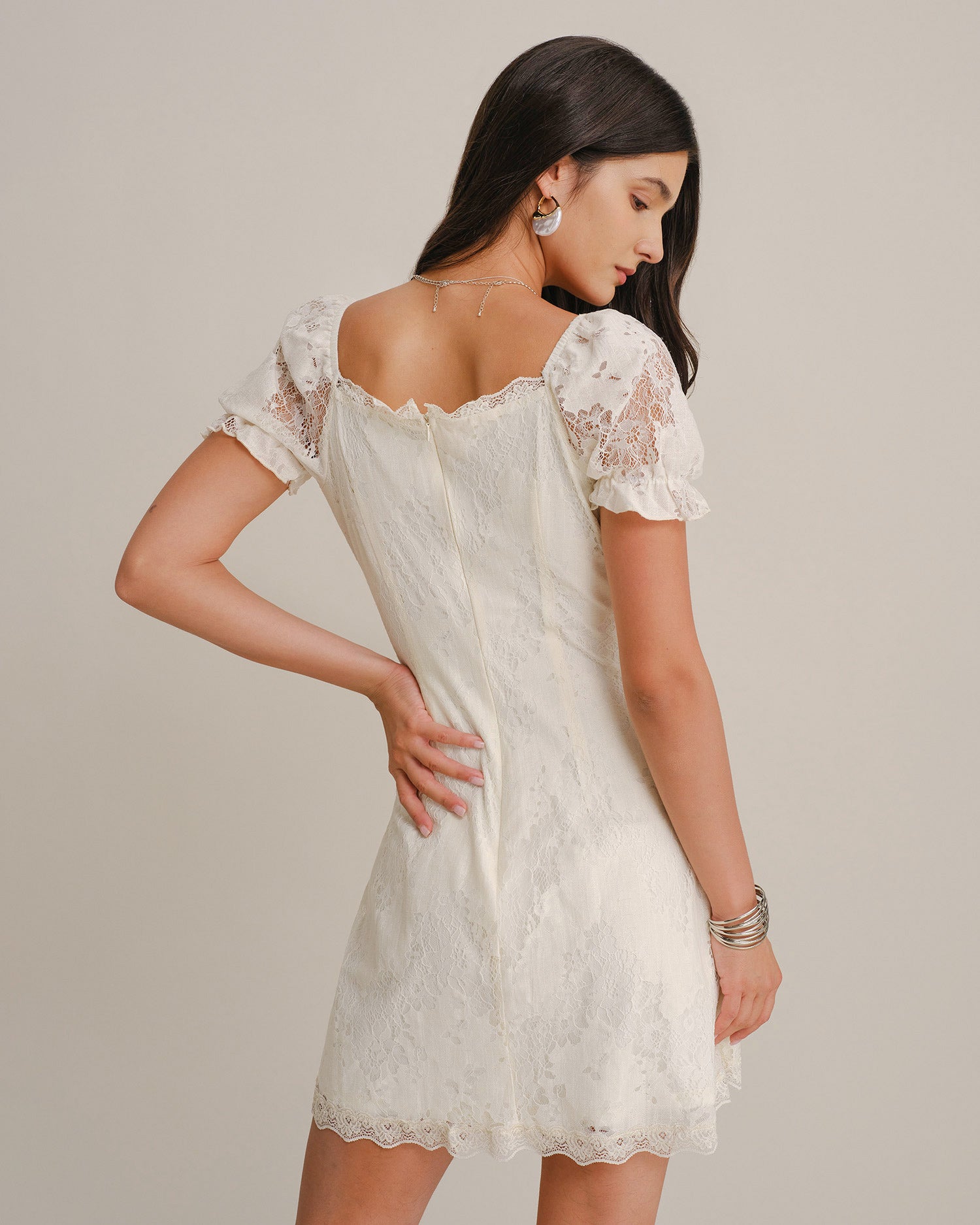 Women's Woven Nylon Mini Dresses - RIHOAS