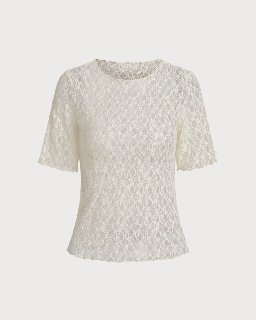 Round Neck Textured Half Sleeve Tee - RIHOAS