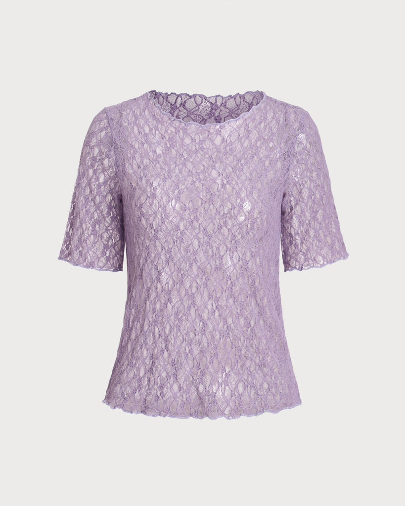 Round Neck Textured Half Sleeve Tee - RIHOAS