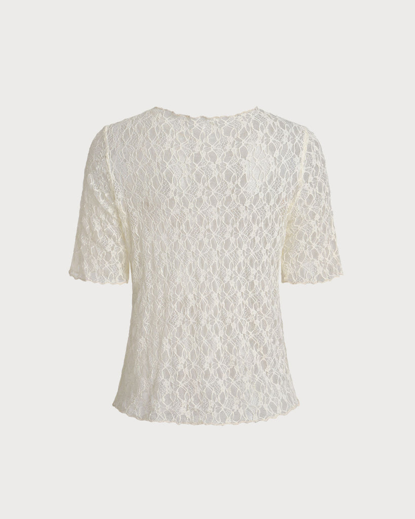 Round Neck Textured Half Sleeve Tee - RIHOAS