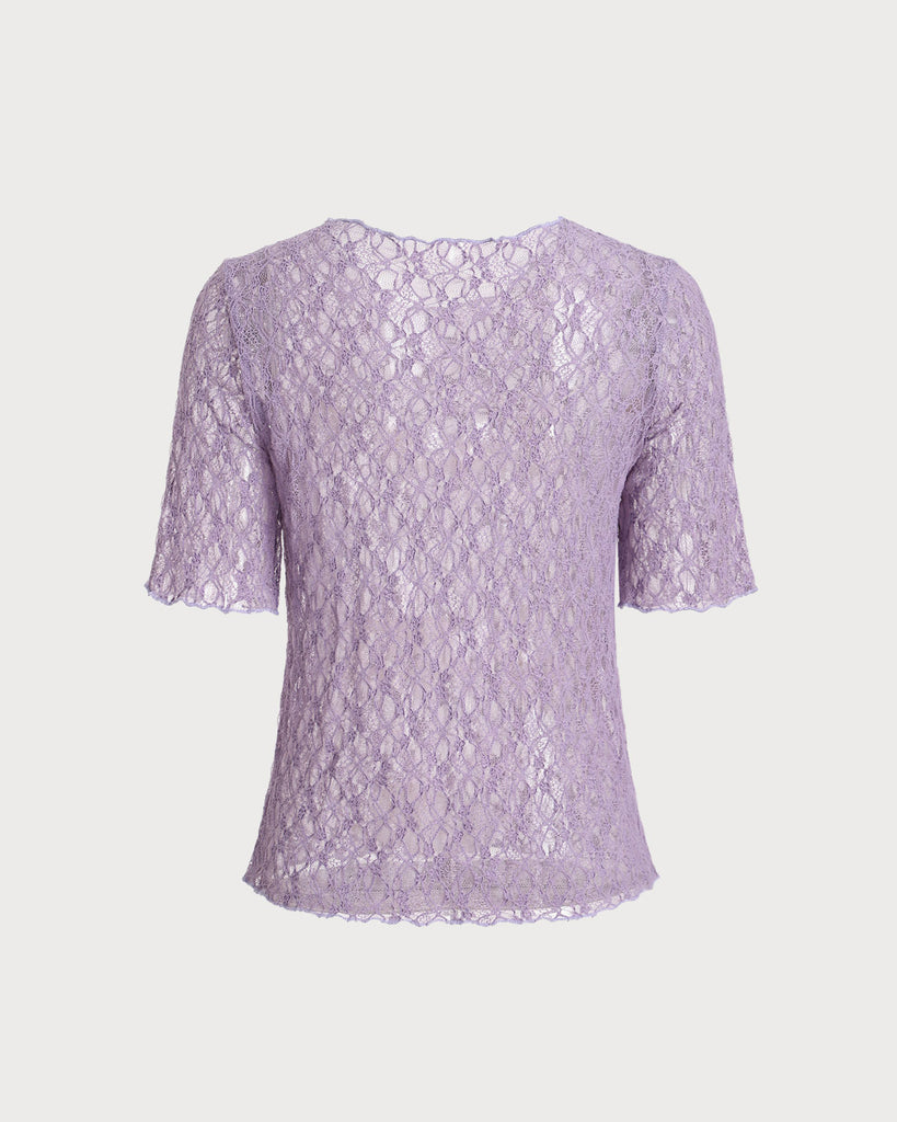 Round Neck Textured Half Sleeve Tee - RIHOAS