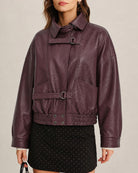 Women's Woven PU Jacket - RIHOAS