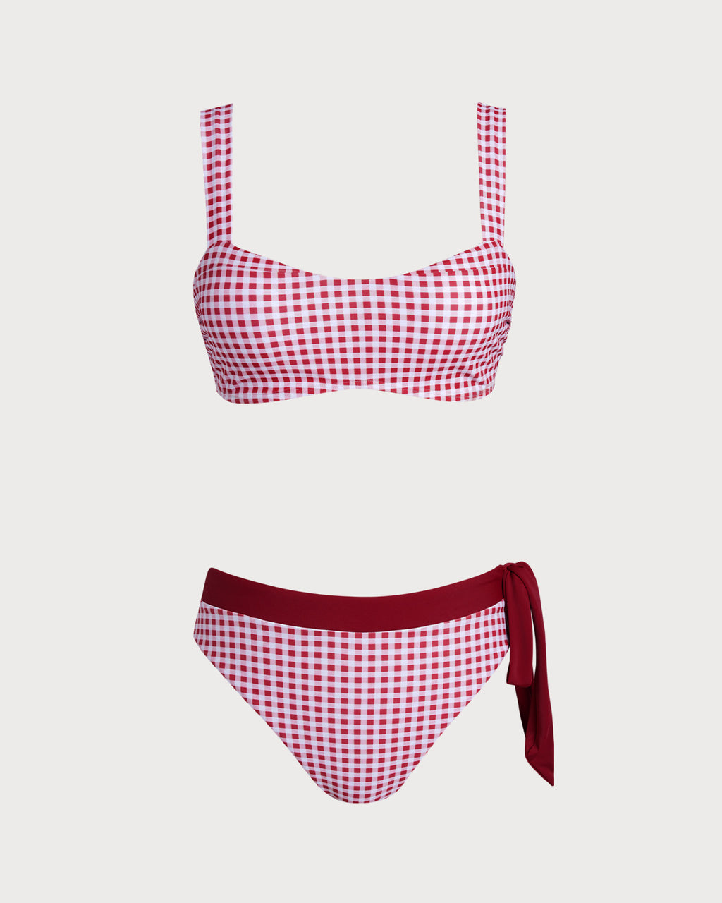Women's Woven Plaid Bikini Set Bikinis - RIHOAS
