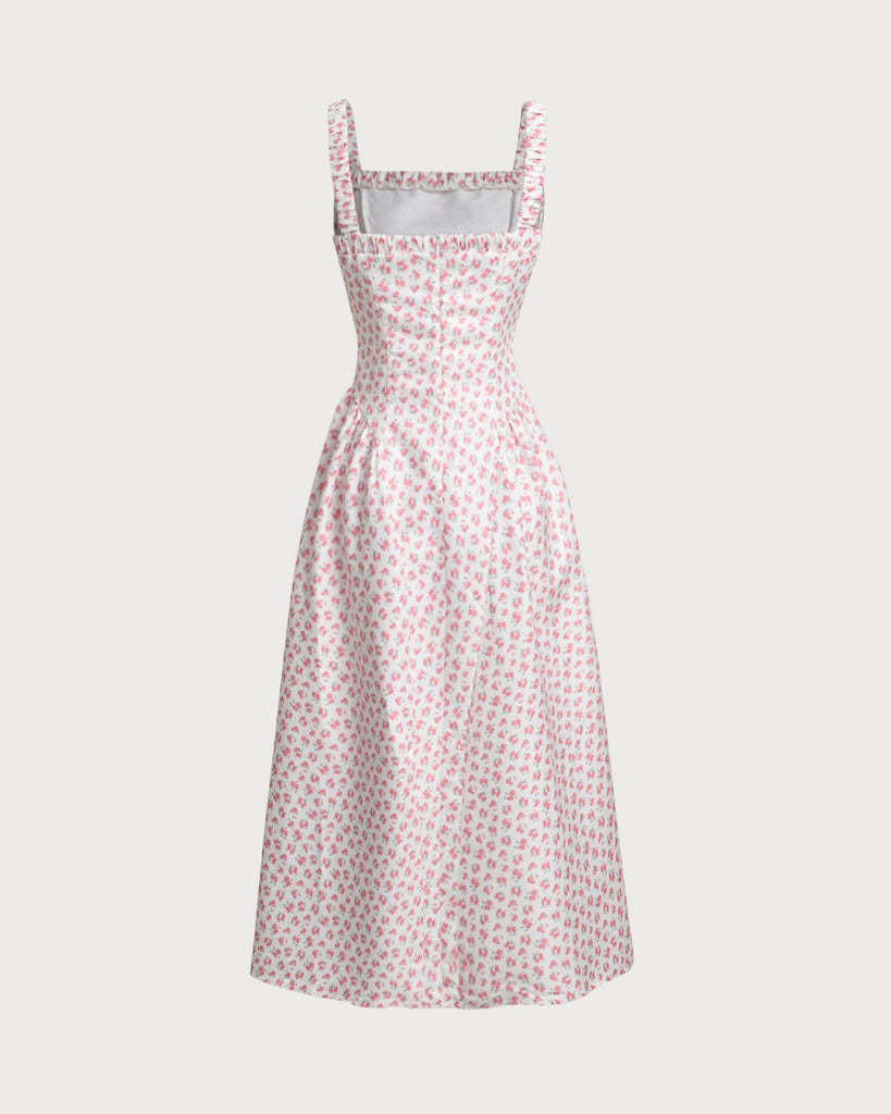 Women's Woven Polyester-Spandex Midi Dress Dresses - RIHOAS