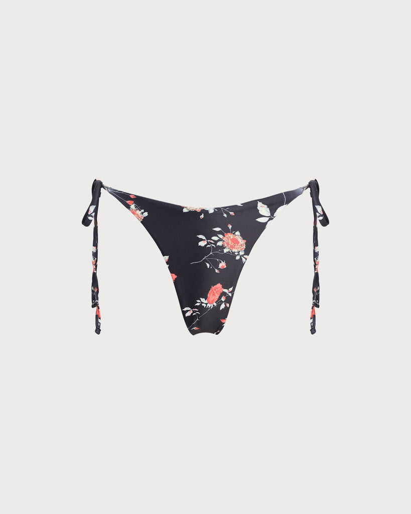 Women's woven polyester ammonia blend fabric bikini swimsuit Black Bikinis - RIHOAS