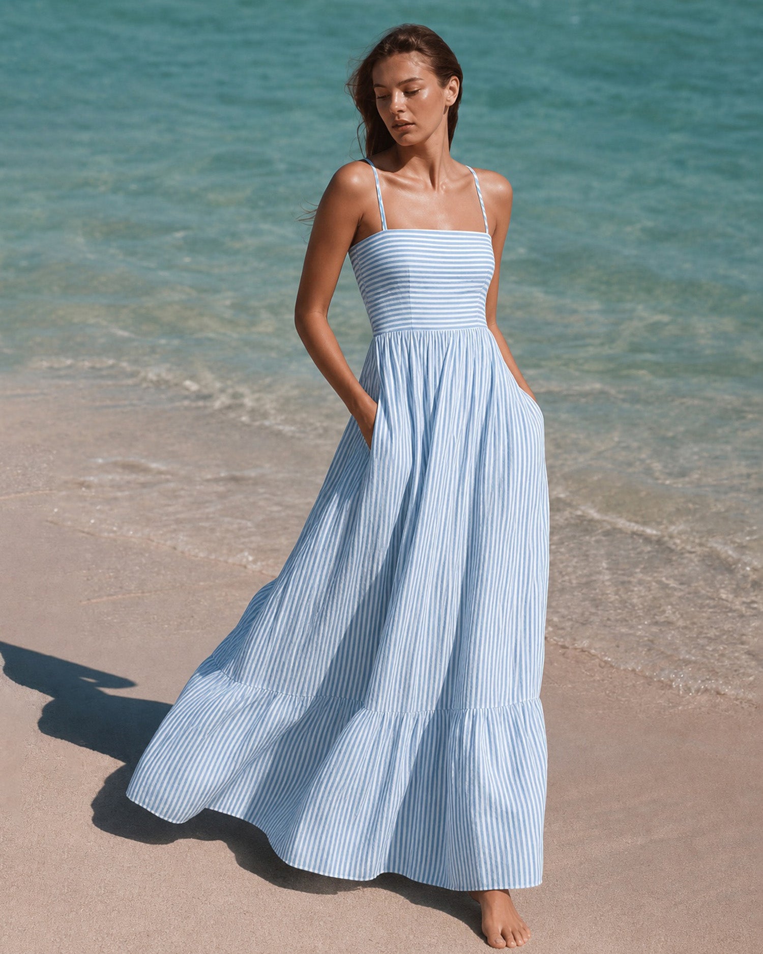 Women's Woven Polyester Beach Skirt - RIHOAS - 01