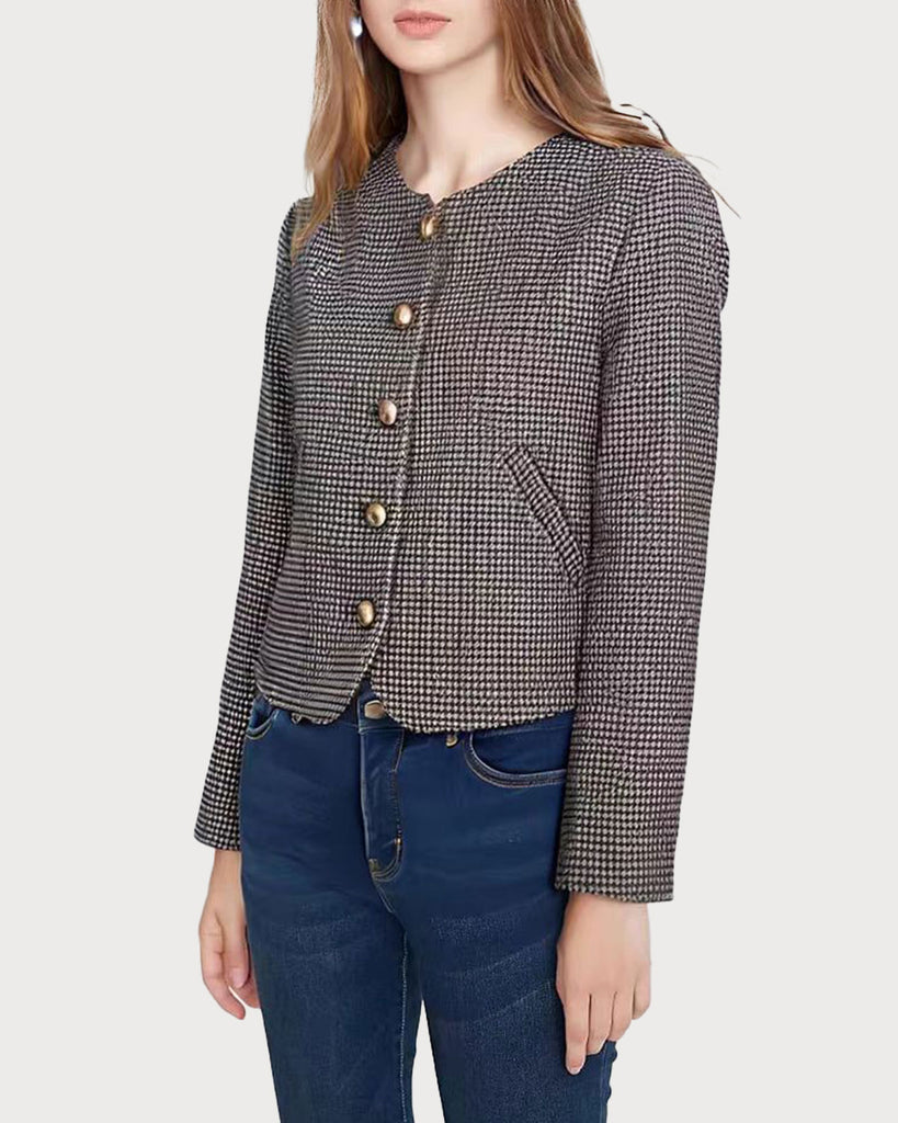 Women's Woven Polyester Blazer Outerwear - RIHOAS