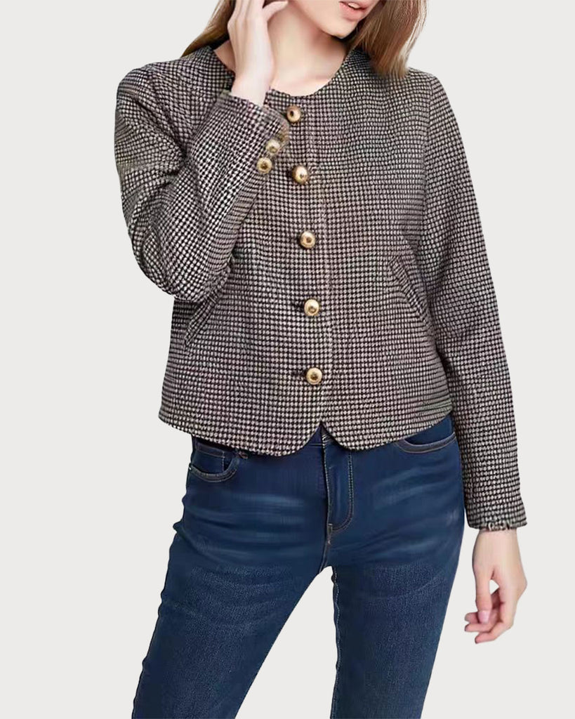 Women's Woven Polyester Blazer Outerwear - RIHOAS