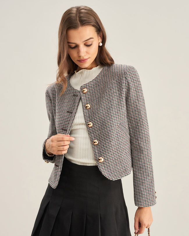 Women's Woven Polyester Blazer Outerwear - RIHOAS