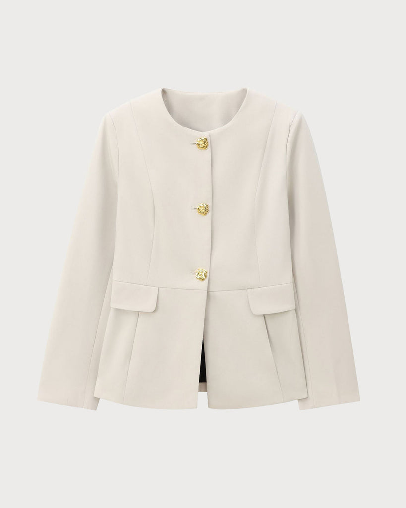 Women's Woven Polyester  Blazers Outerwear - RIHOAS