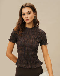 Women's Woven Polyester Blouse Tops - RIHOAS