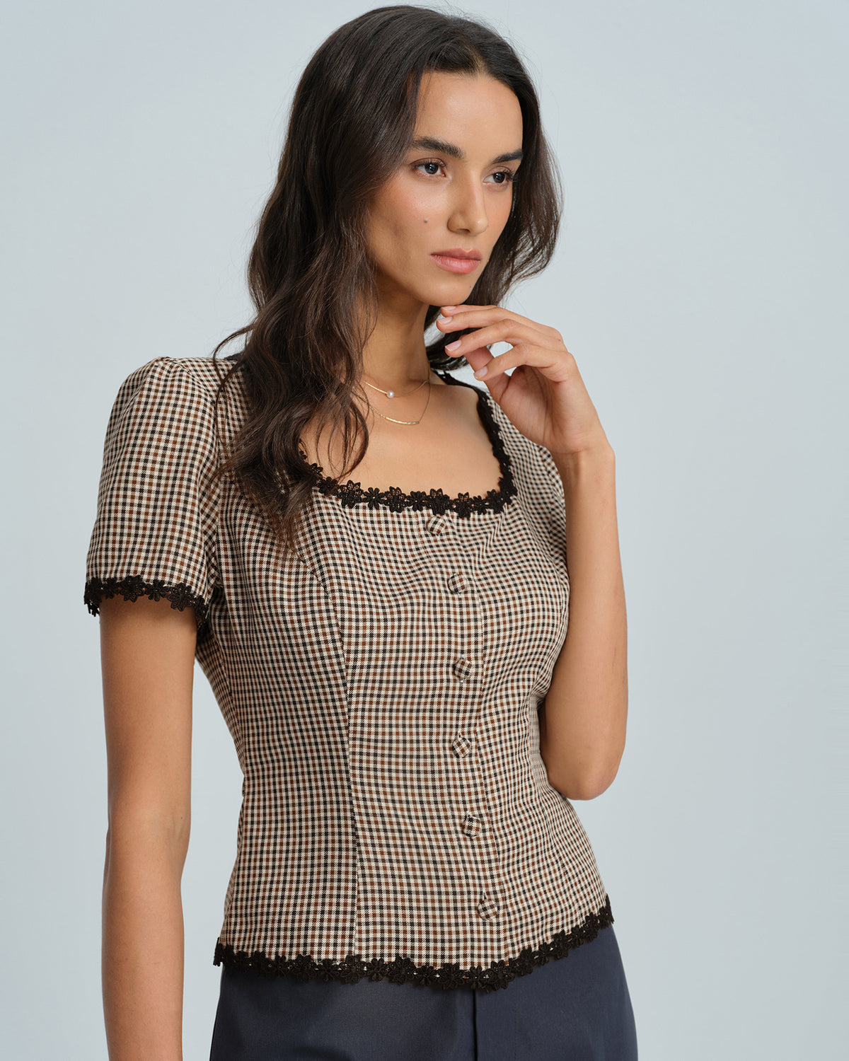 Women's Woven Polyester Blouses Tops - RIHOAS