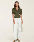 Women's Woven Polyester Blouses Tops - RIHOAS
