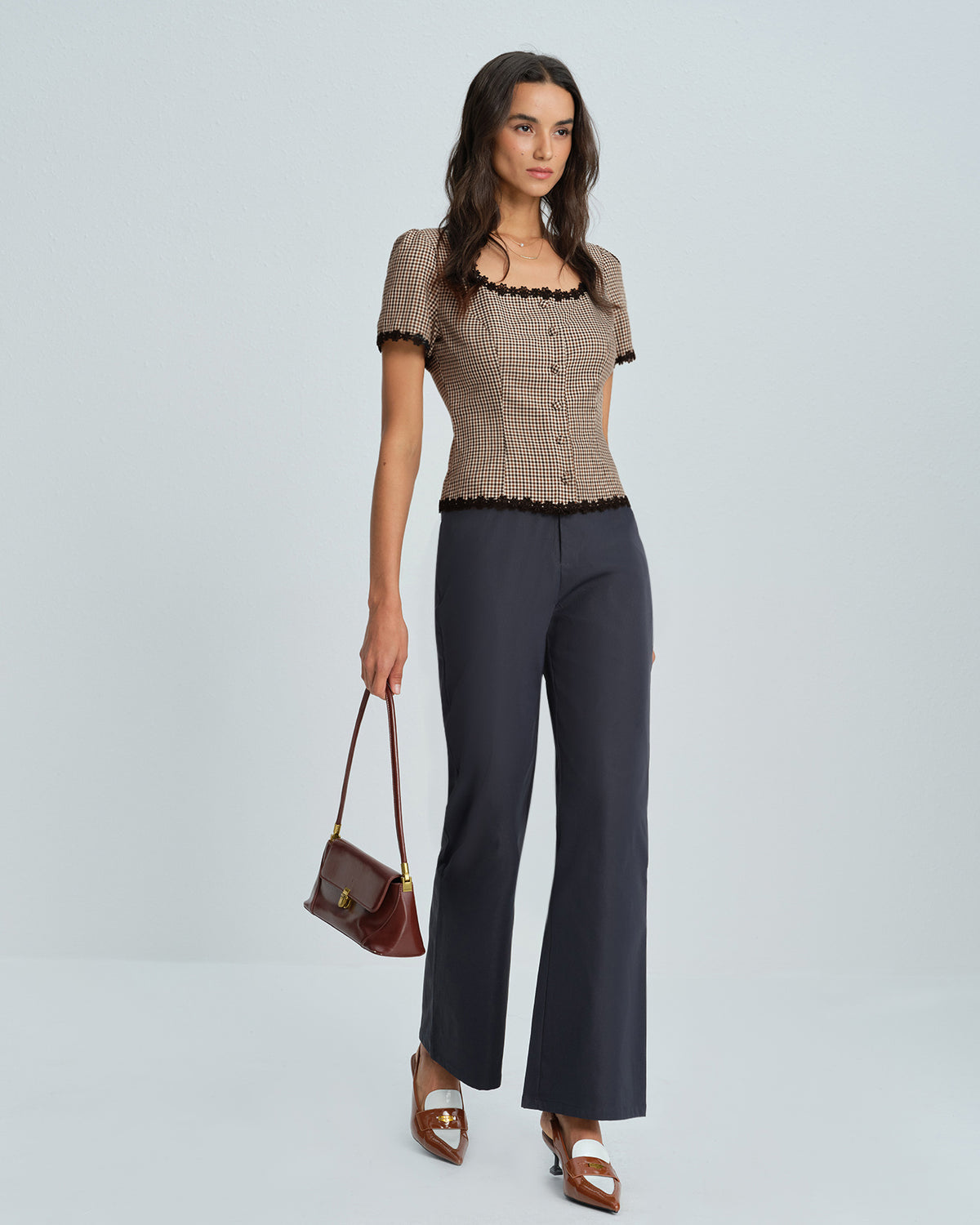 Women's Woven Polyester Blouses Tops - RIHOAS