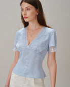 Women's Woven Polyester Blouses Tops - RIHOAS