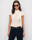 Women's Woven Polyester Blouses Tops - RIHOAS