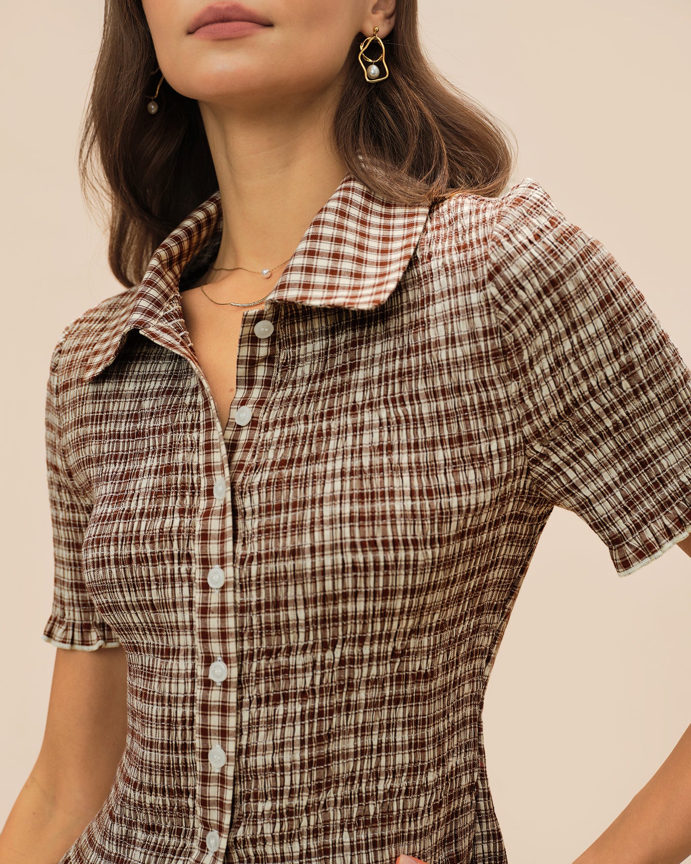 Women's Woven Polyester Blouses Tops - RIHOAS