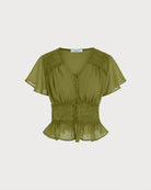 Women's Woven Polyester Blouses Tops - RIHOAS