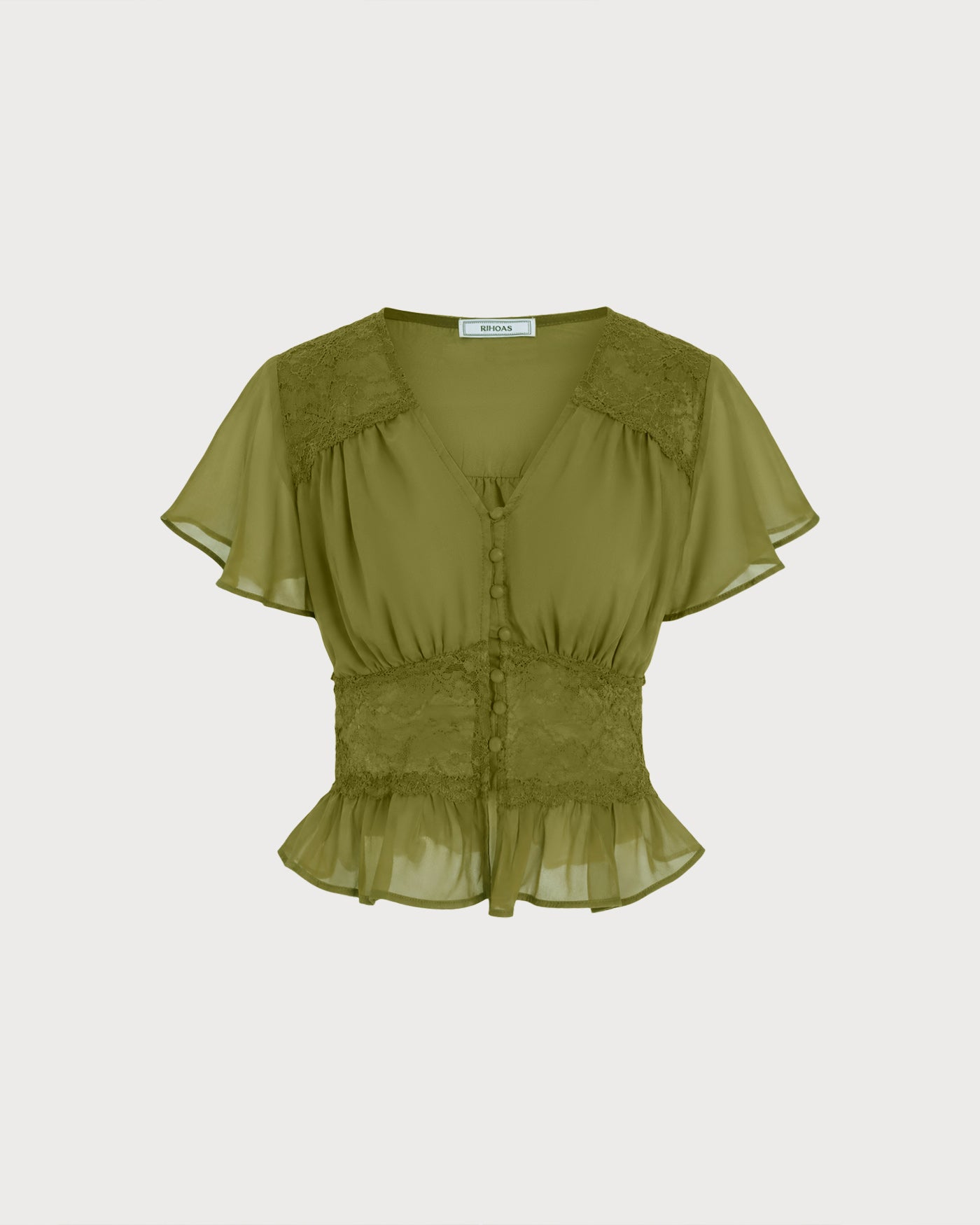 Women's Woven Polyester Blouses Tops - RIHOAS