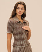 Women's Woven Polyester Blouses Tops - RIHOAS