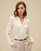 Women's Woven Polyester Blouses Tops - RIHOAS