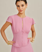 Women's Woven Polyester Blouses Tops - RIHOAS
