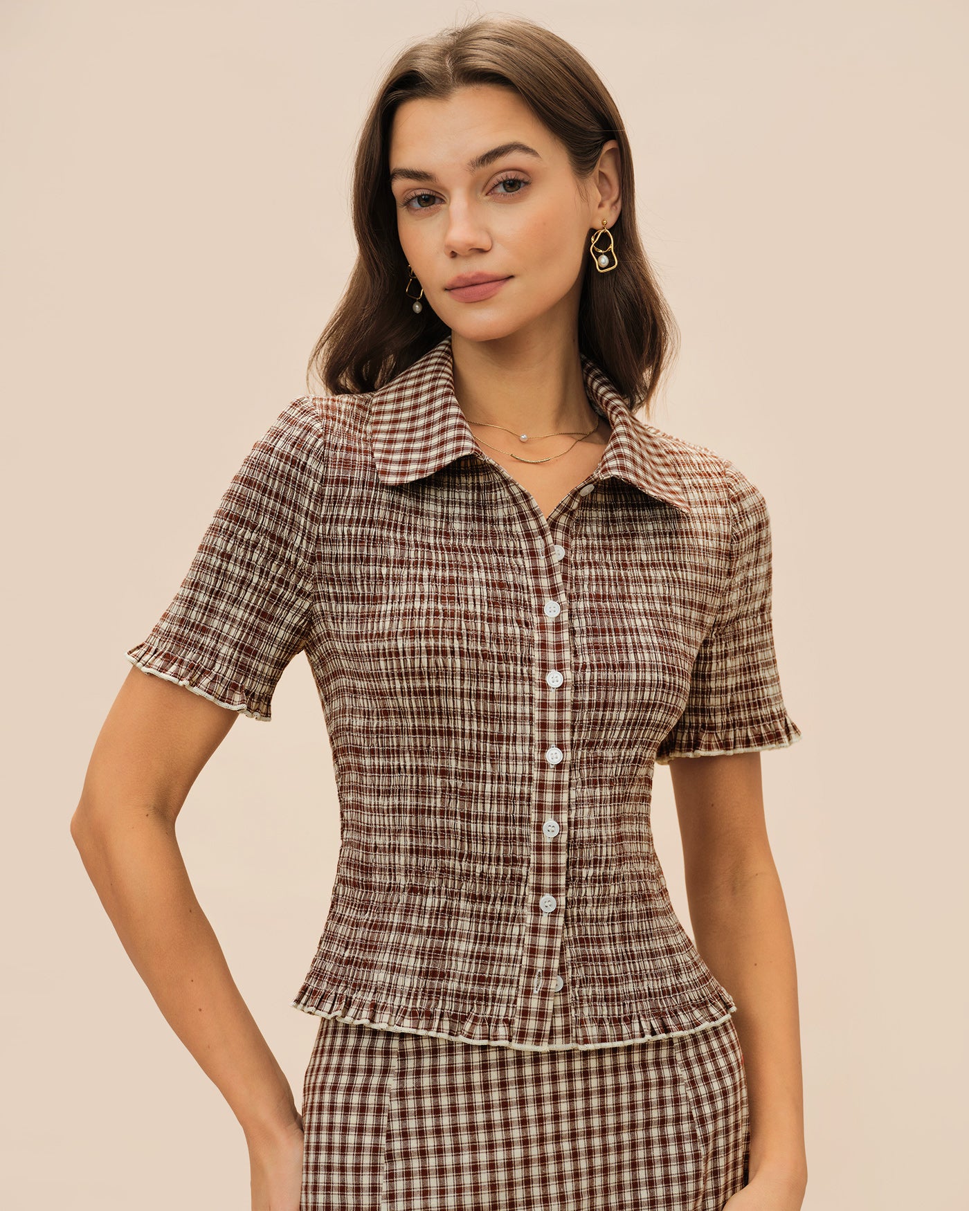 Women's Woven Polyester Blouses Tops - RIHOAS