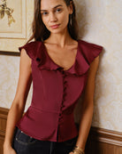Women's Woven Polyester Blouses Tops - RIHOAS