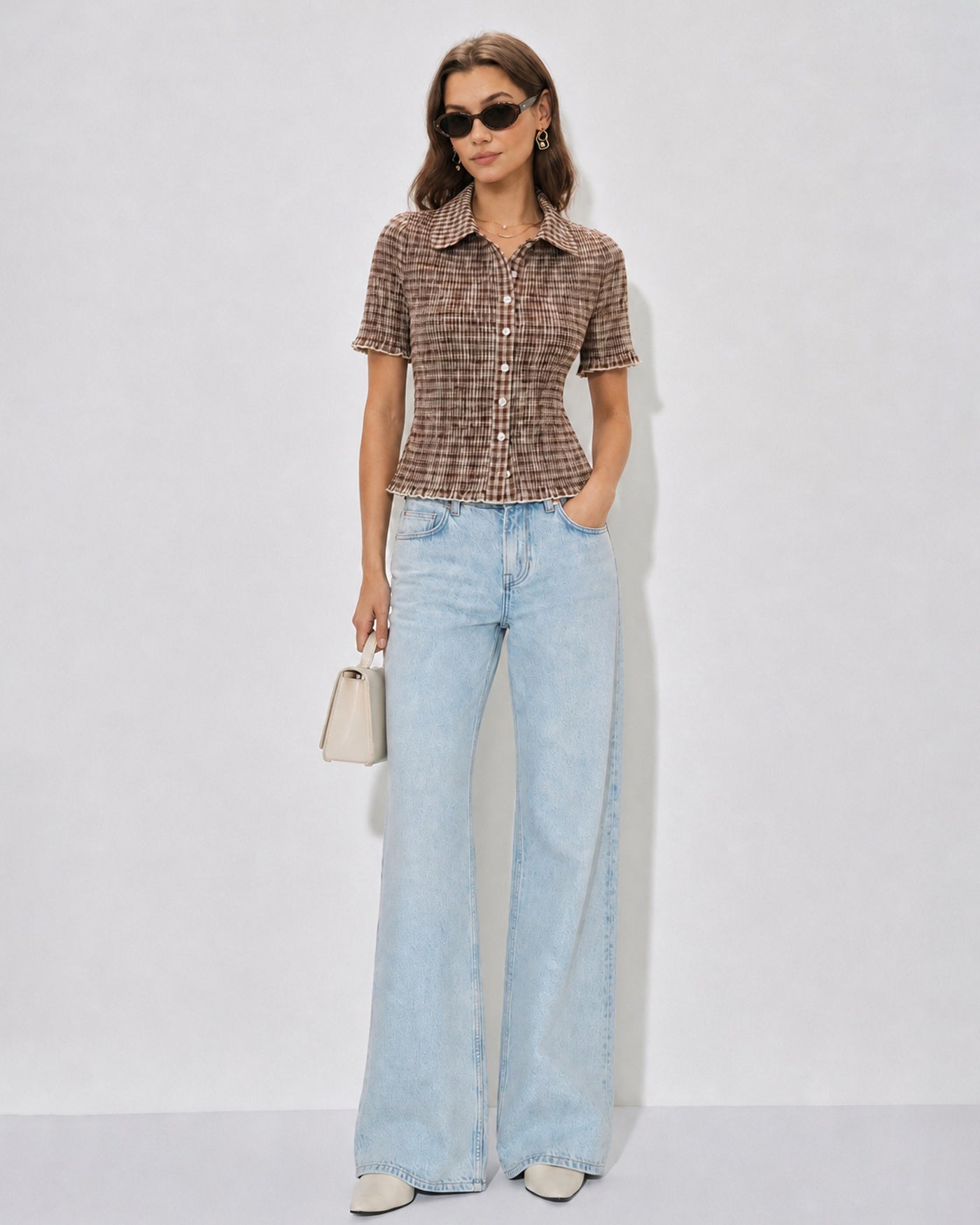 Women's Woven Polyester Blouses Tops - RIHOAS