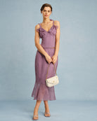 Women's Woven Polyester Camis Purple Tops - RIHOAS