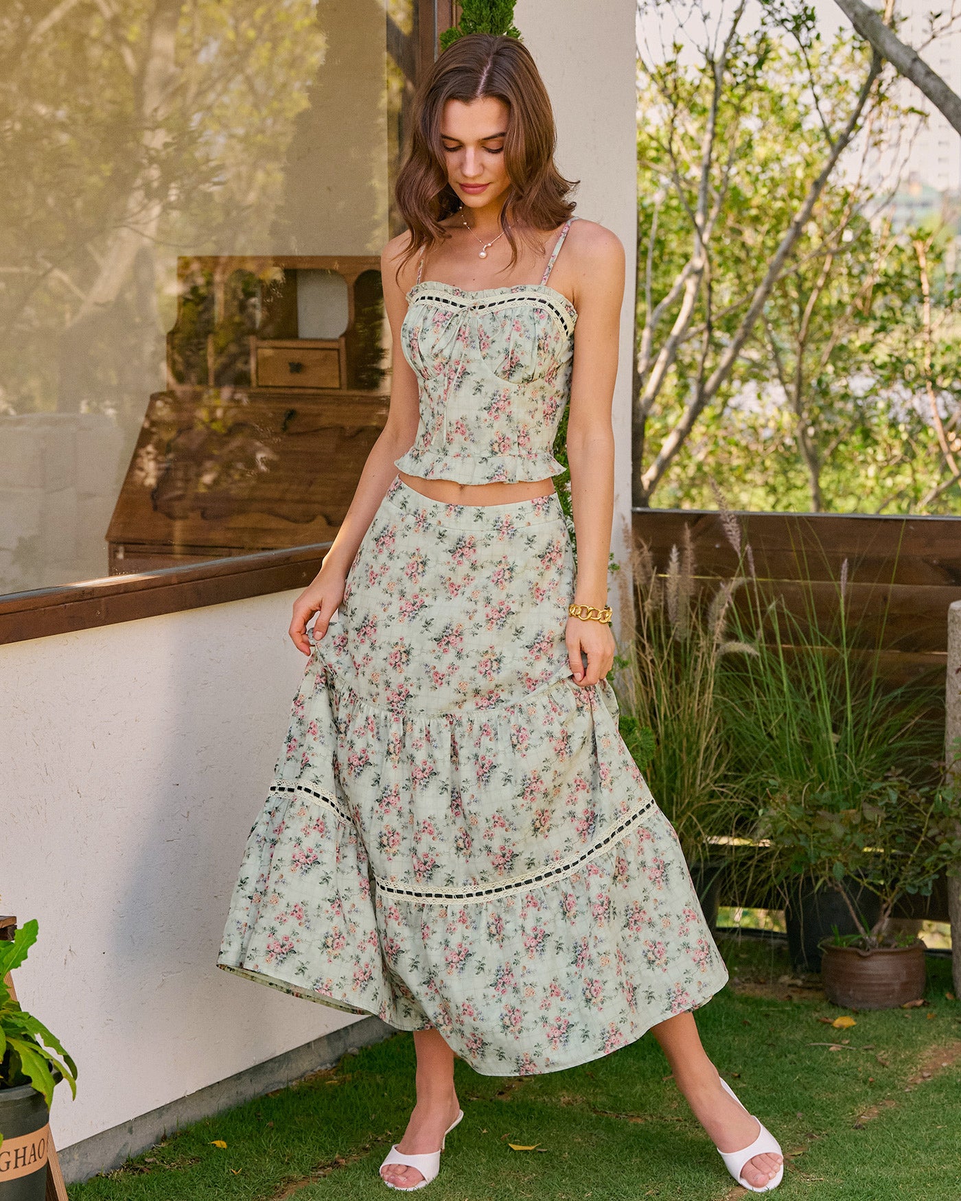 Women's Woven Polyester Camis Tops - RIHOAS